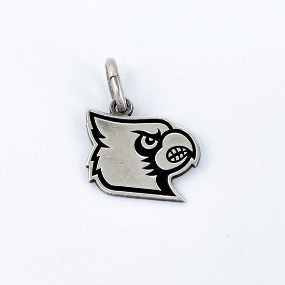 Vintage Sterling Silver 925 Louisville Cardinals Logo Pendant - Picture 2 of 6